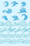 海浪矢量素材