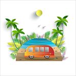 夏季旅游背景