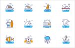 旅游海边夏天图标icon