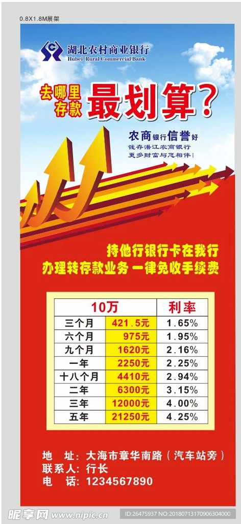 银行展架
