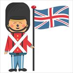 卡通英国士兵