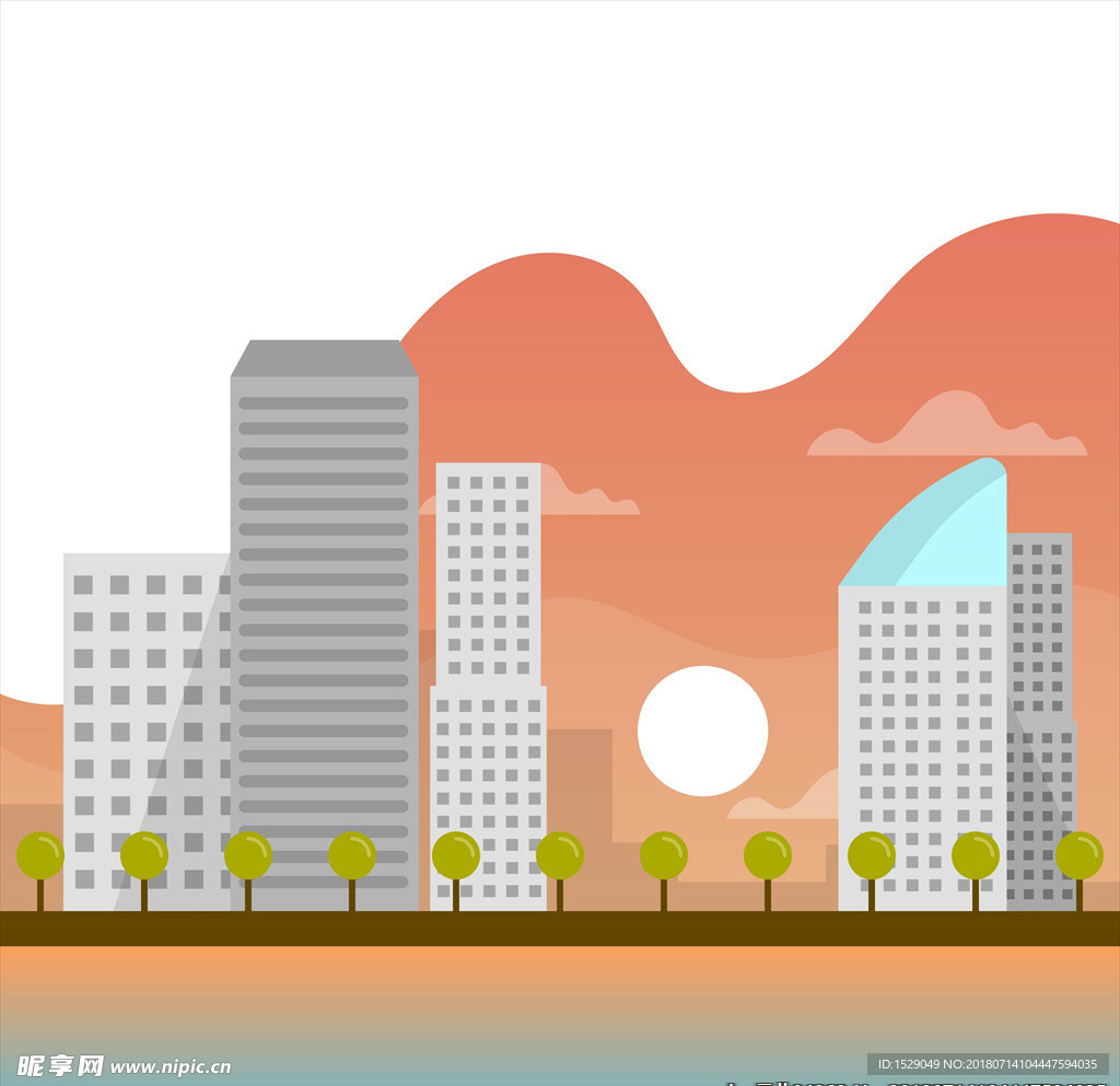 卡通现代城市