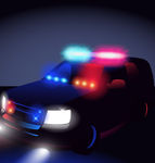卡通警车图片