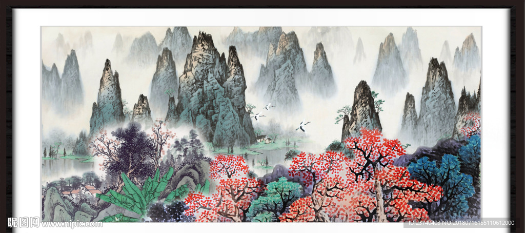 巨幅山水画