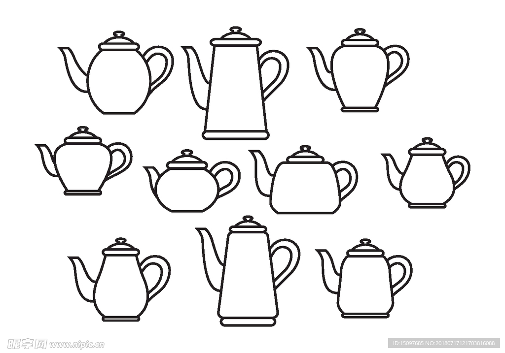 矢量茶壶