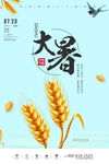 创意二十四节气大暑户外海报