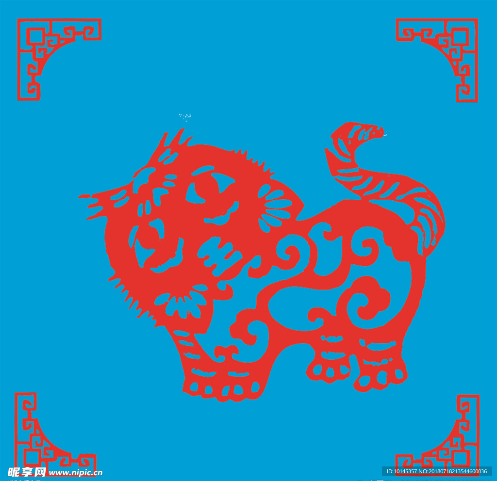 老虎剪纸