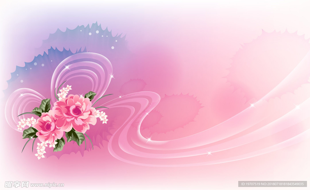 鲜花底纹