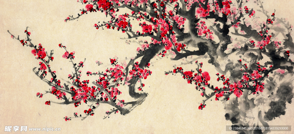 国画梅花