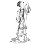 线稿仕女图图片