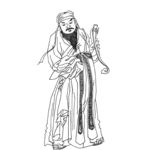 线稿仕女图图片