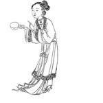 线稿仕女图图片