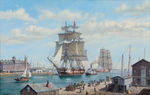 帆船大海油画