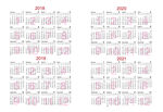 2018-2021年台历