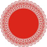 中式 圆形 边框