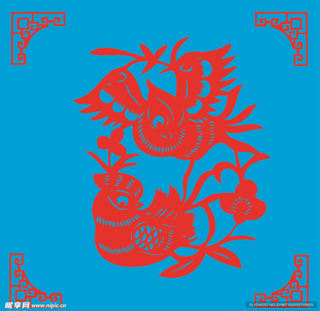 鸳鸯剪纸