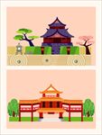 扁平化古建筑