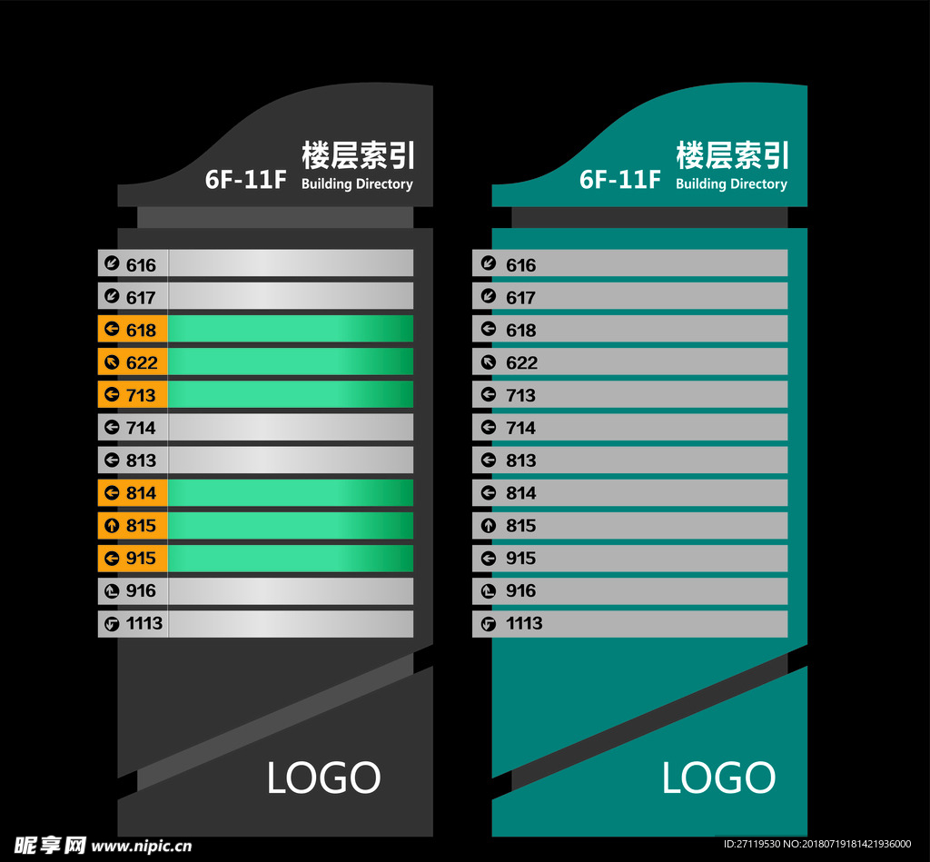 楼层导视索引牌