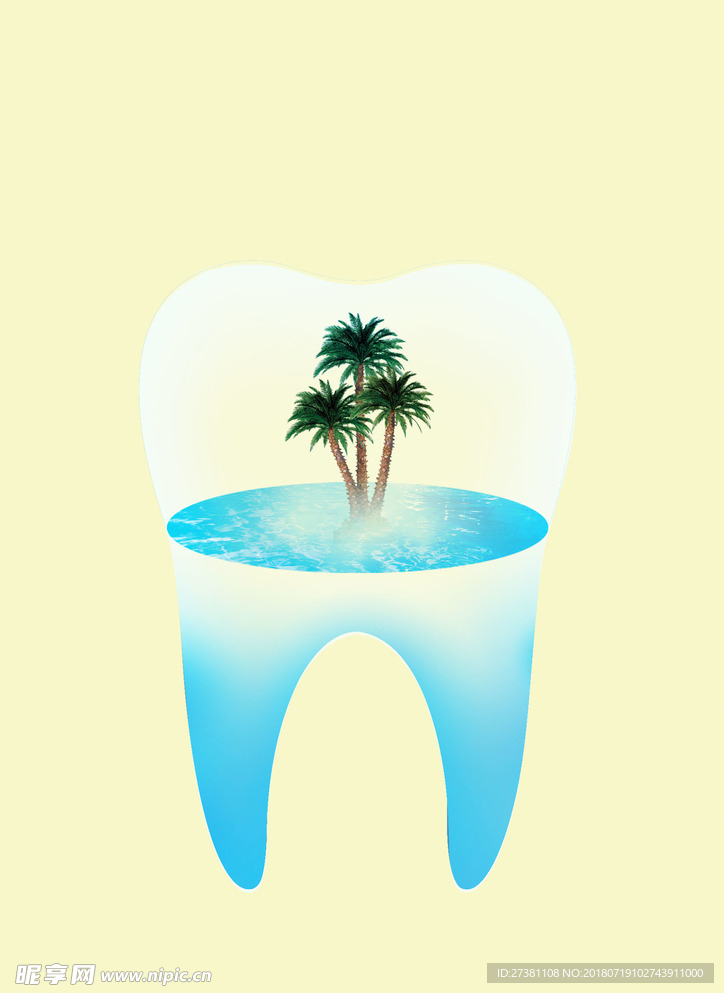 牙科广告 牙齿种植   创意图