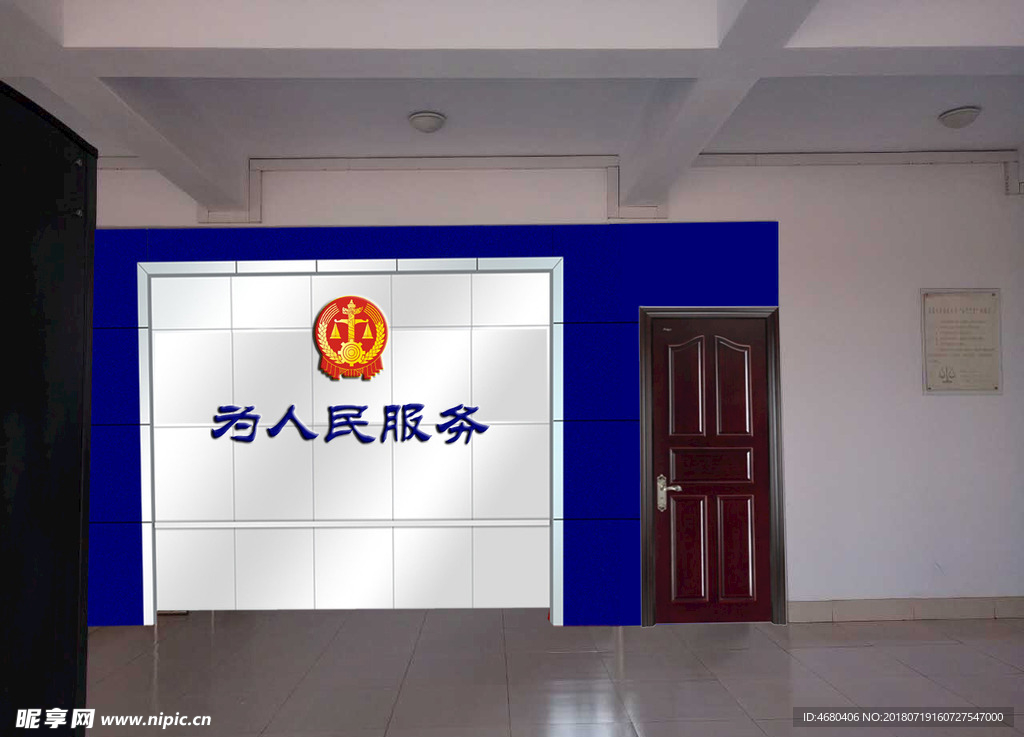 大厅形象墙效果图