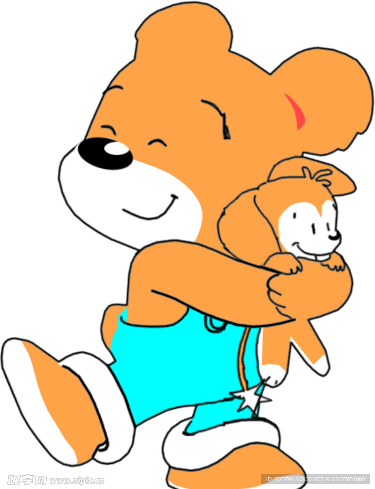卡通动物 小熊