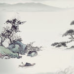 淘宝天猫中国风山水主图背景