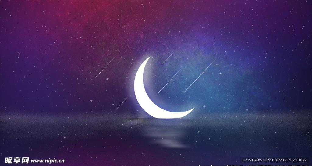 星空月亮背景