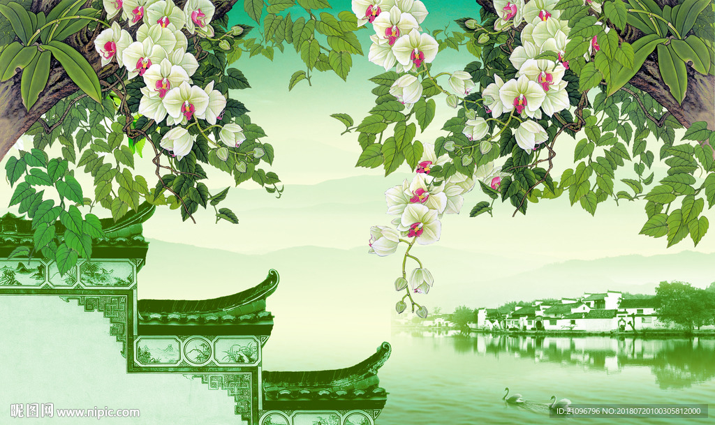 中式背景墙