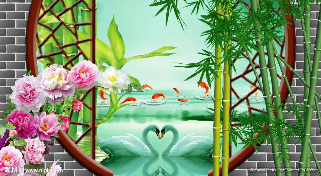 中式背景墙