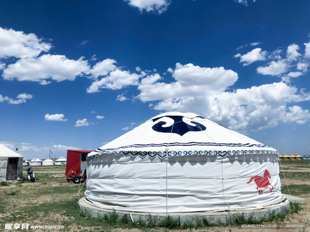 草原上的蒙古包—蒙古包设计-草原元素---蒙古元素 Mongolia Elements