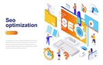 矢量SEO网页登录首页概念元素