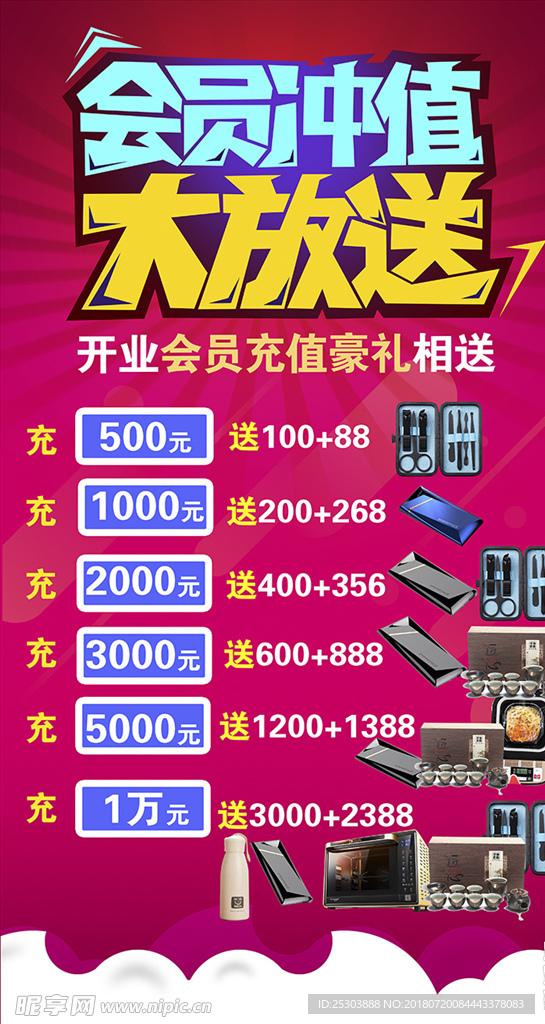 会员充值 展架