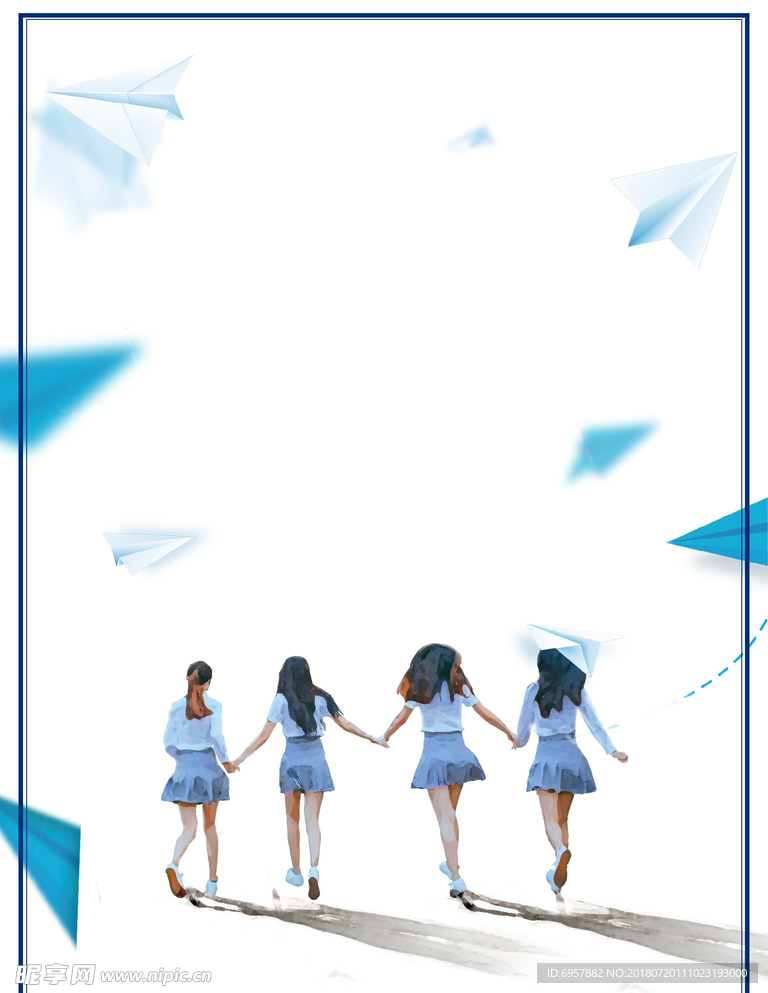 创意毕业季背景图