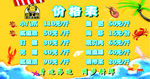 海鲜价目表