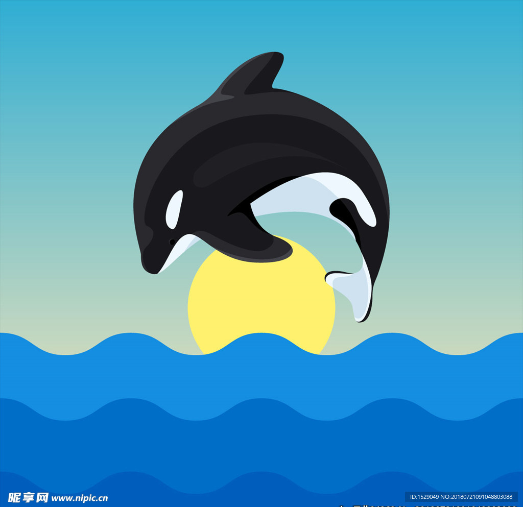 卡通鲸鱼
