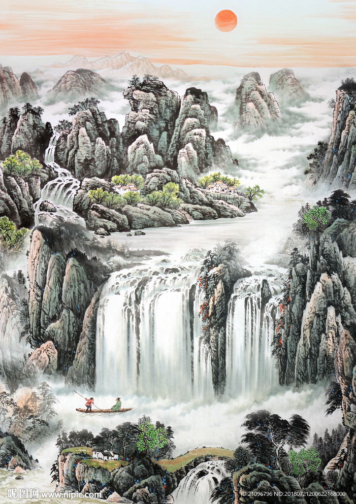 国画山水玄关