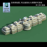 写字楼 现代办公楼 建筑模型图