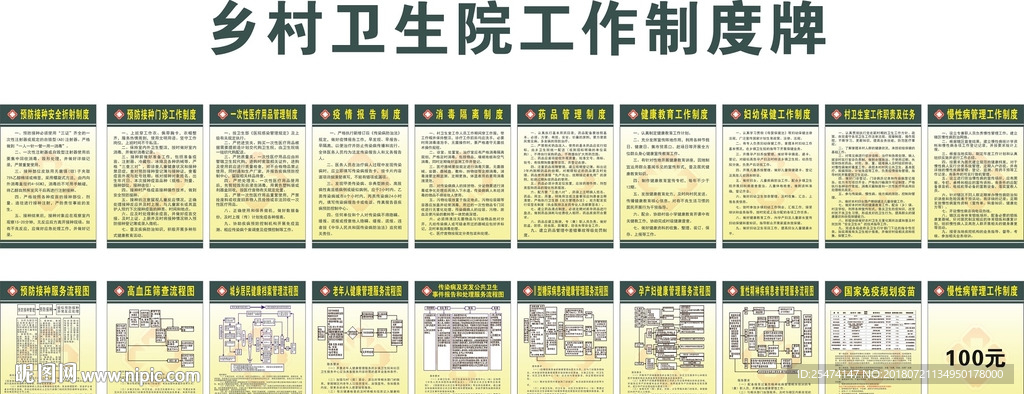 村卫生室制度牌