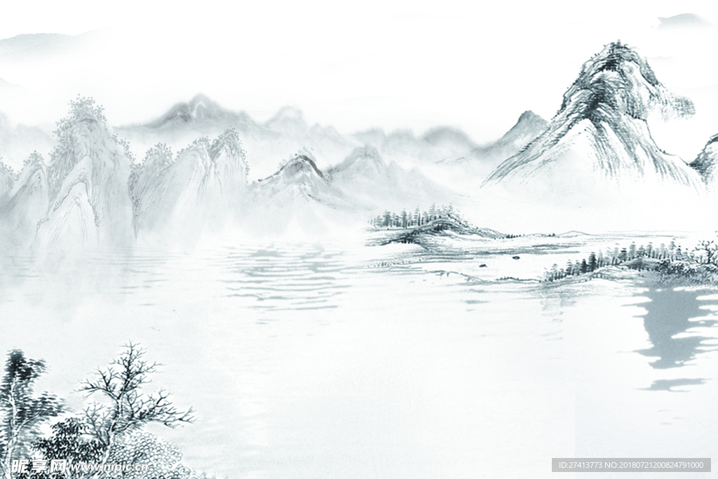 山水背景
