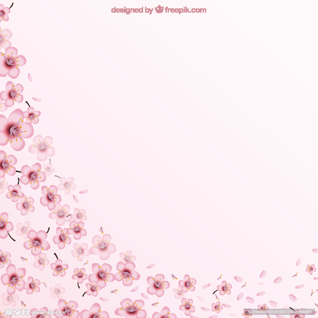 粉红色樱花背景