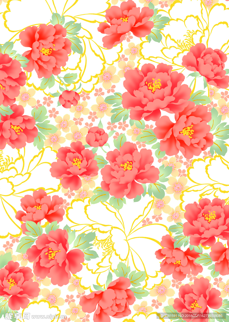 纹理 花纹 背景 底纹 日式花