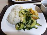 吃饭 快餐 吃快餐 饭 白色碟