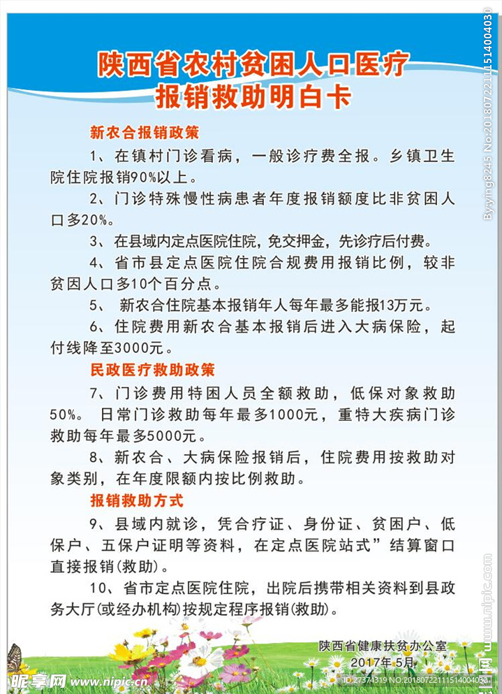 农村贫困人口医疗报销救助明白卡