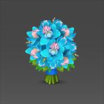 蓝色兰花花束
