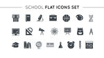 矢量学校教育工具图标