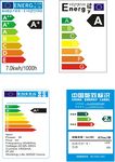 国外英文能效标签 中国节能效标