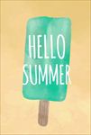 水彩清凉夏日冰淇淋雪糕图片海报
