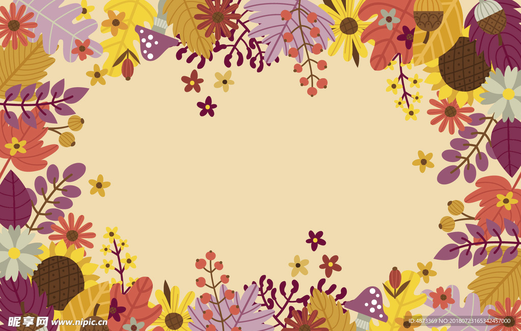 矢量秋天叶子素材