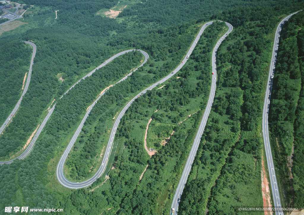 盘山公路美景 道路交通