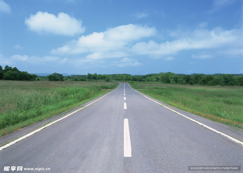 蓝天下的公路 公路风景